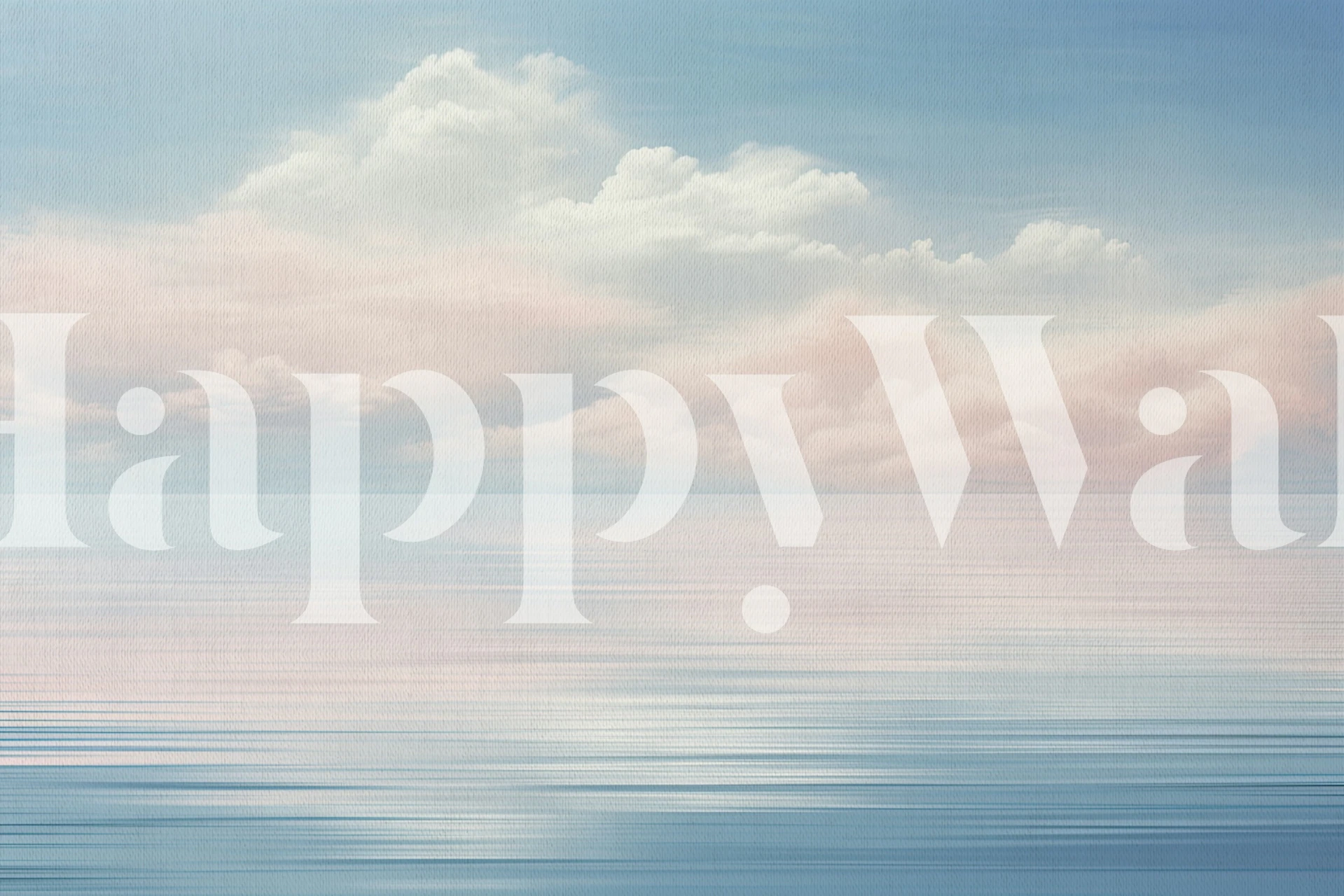 Pastel Bubblegum Sky Watercolor tapetti huoneessa