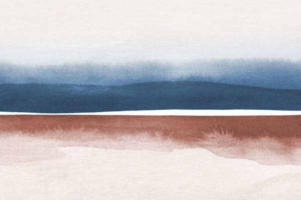 Watercolor landscape - bicolor