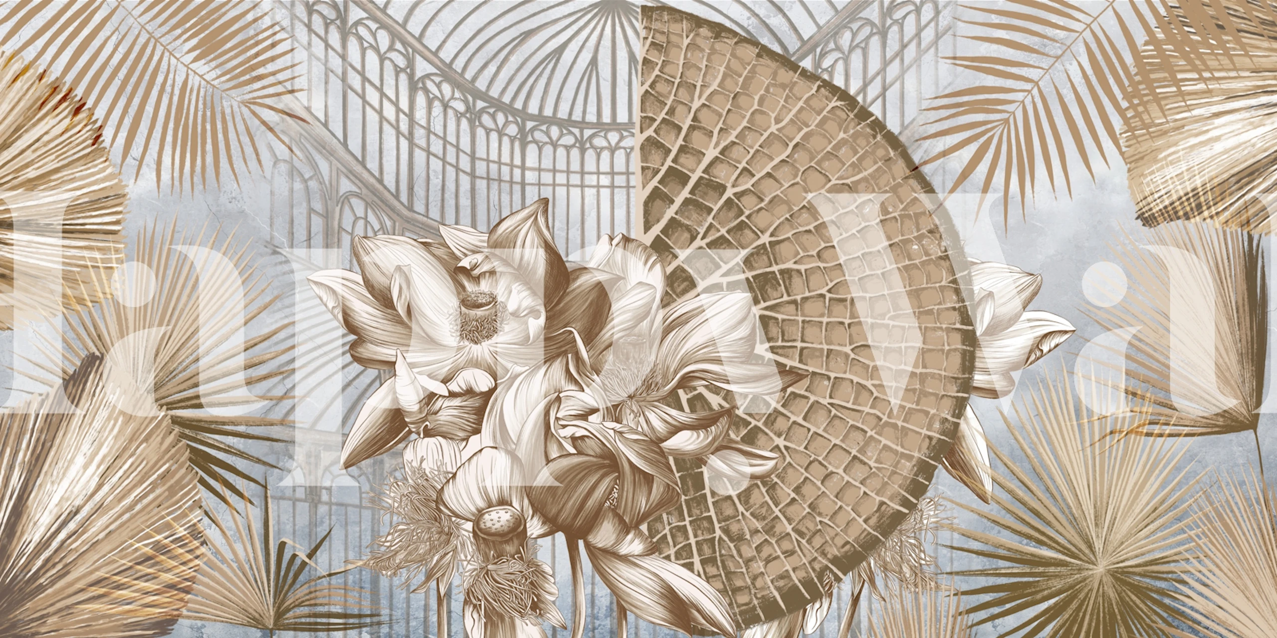 Carta da parati Abstract greenhouse in una stanza