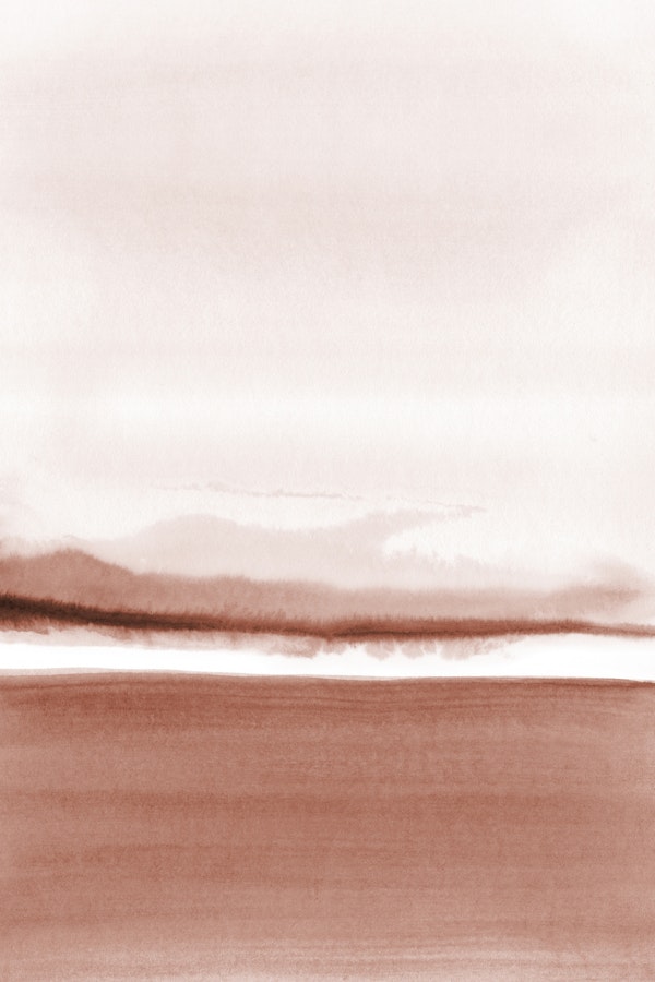 Watercolor landscape brown