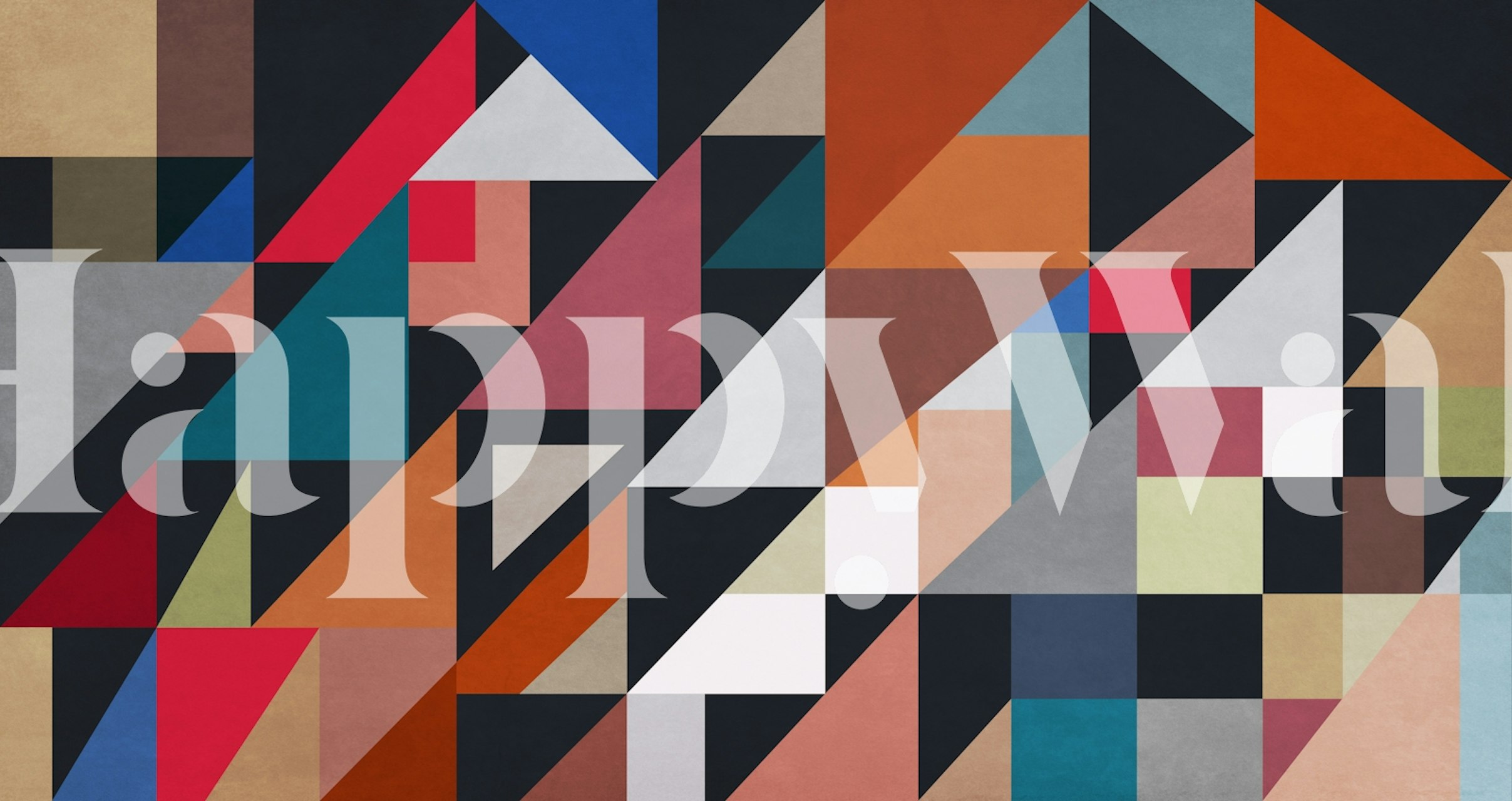 Colorful geometric triangle pattern wallpaper