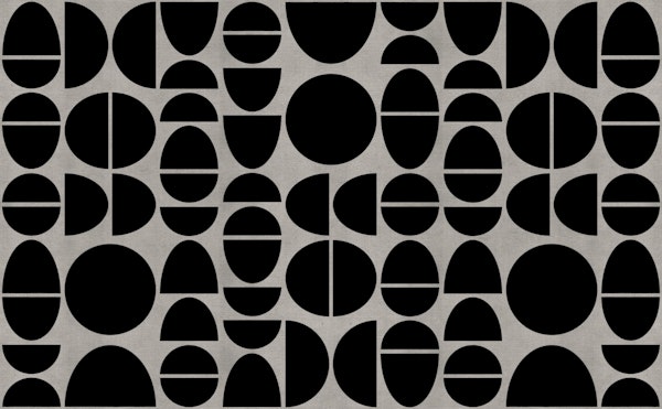 Organic Bauhaus Pebble Circle Shape Geo