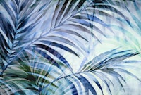 Blue Green Palm Cove papel de parede