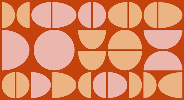 Modern Midmod Pebble Circle Art