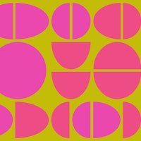 Neon Pop Pebble and Circle Geo carta da parati