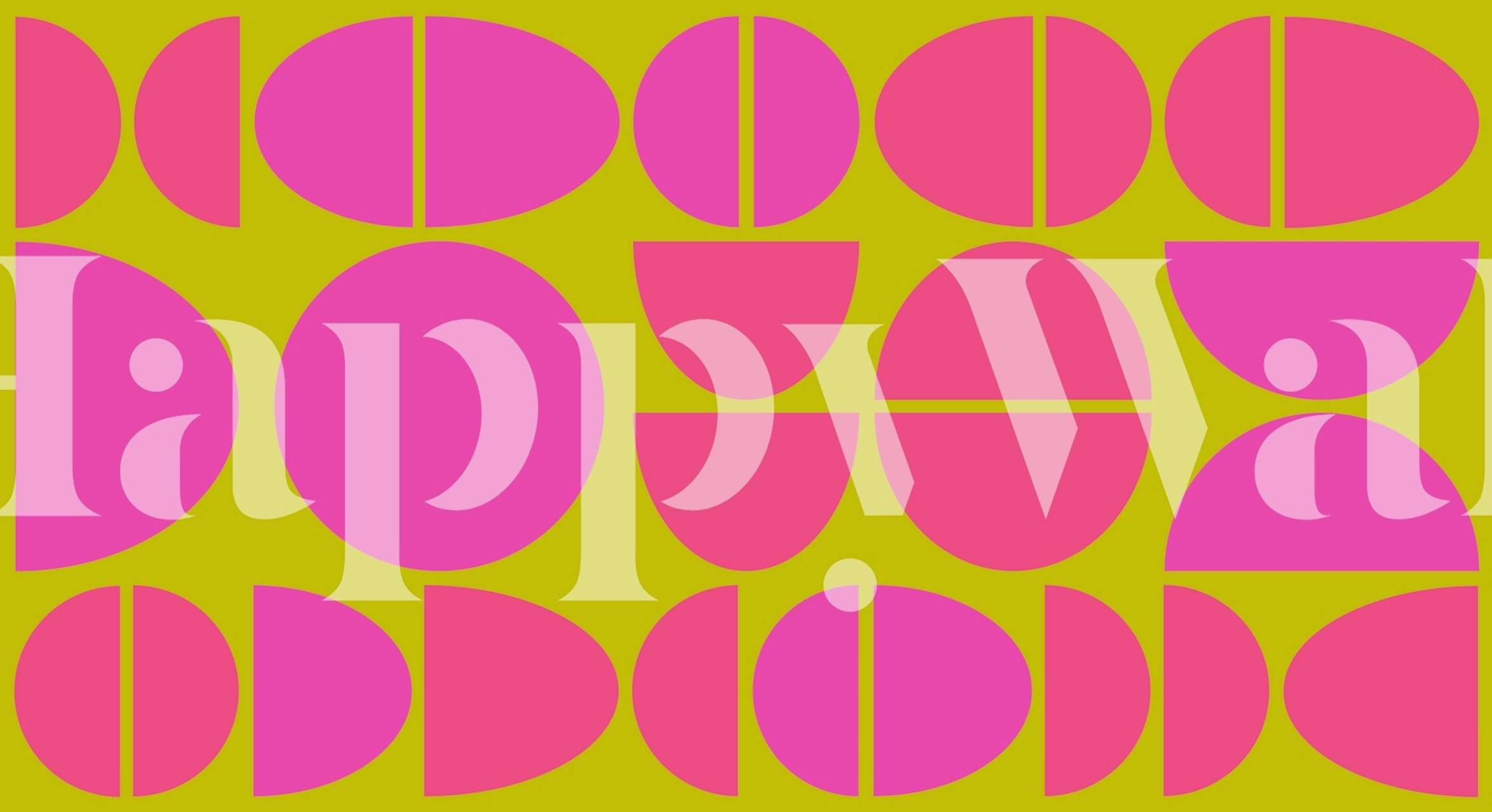 Papel de parede Neon Pop Pebble e Circle Geo no quarto