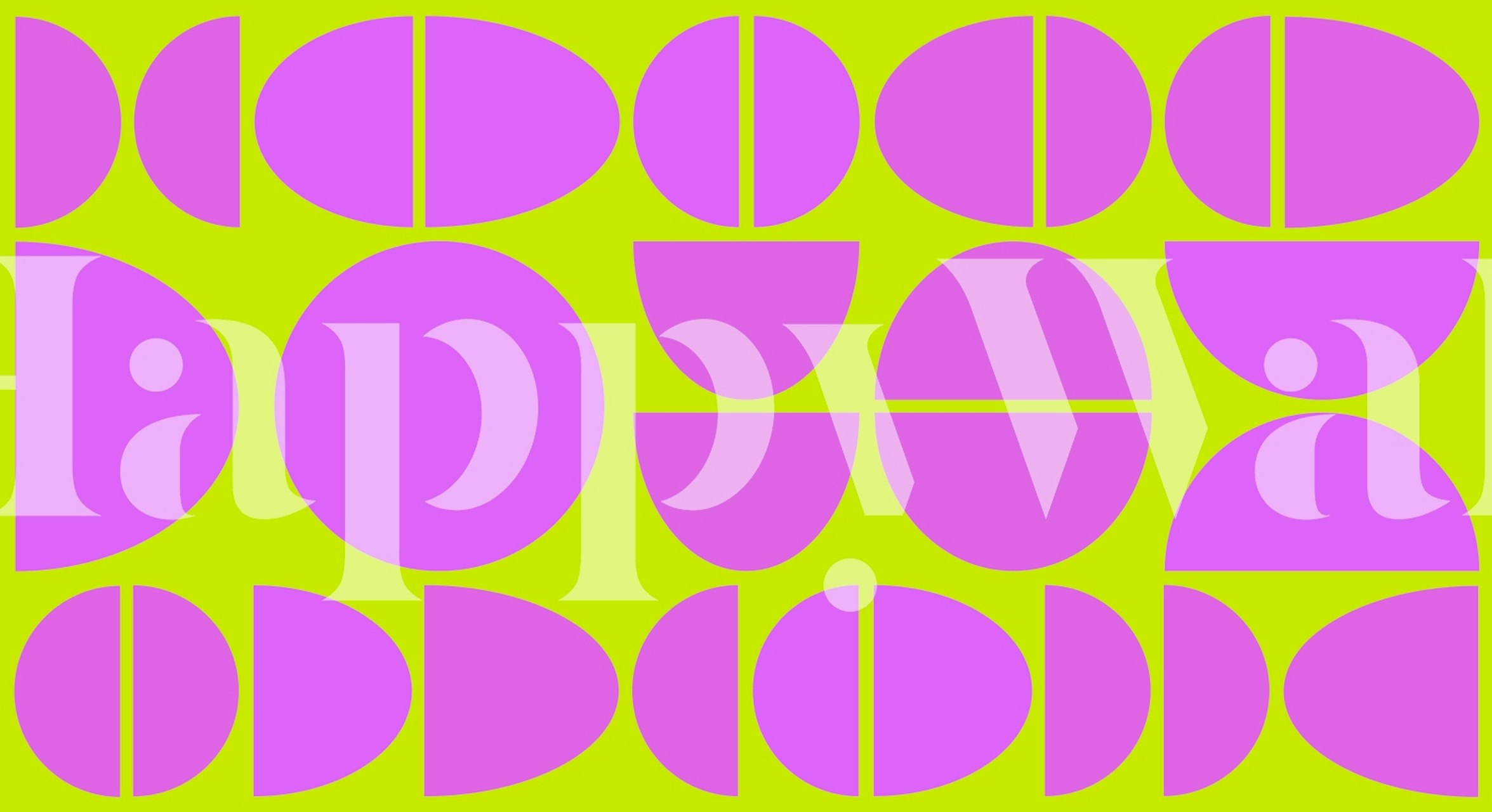 Carta da parati Neon Fluorescent Bauhaus in una stanza