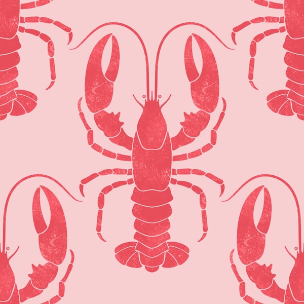 Red Lobsters on Pink