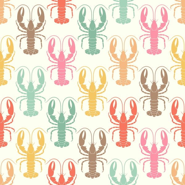 Colorful Pastel Lobsters
