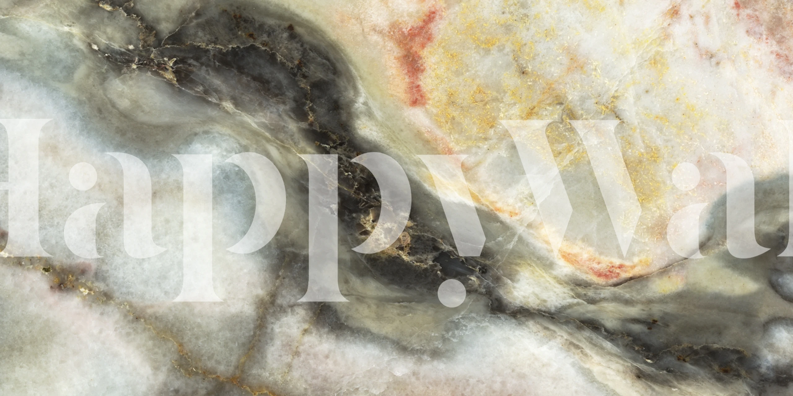 Marble texture wallpaper with golden accents