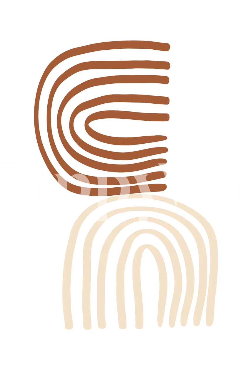 Abstract Rainbows wallpaper in a room