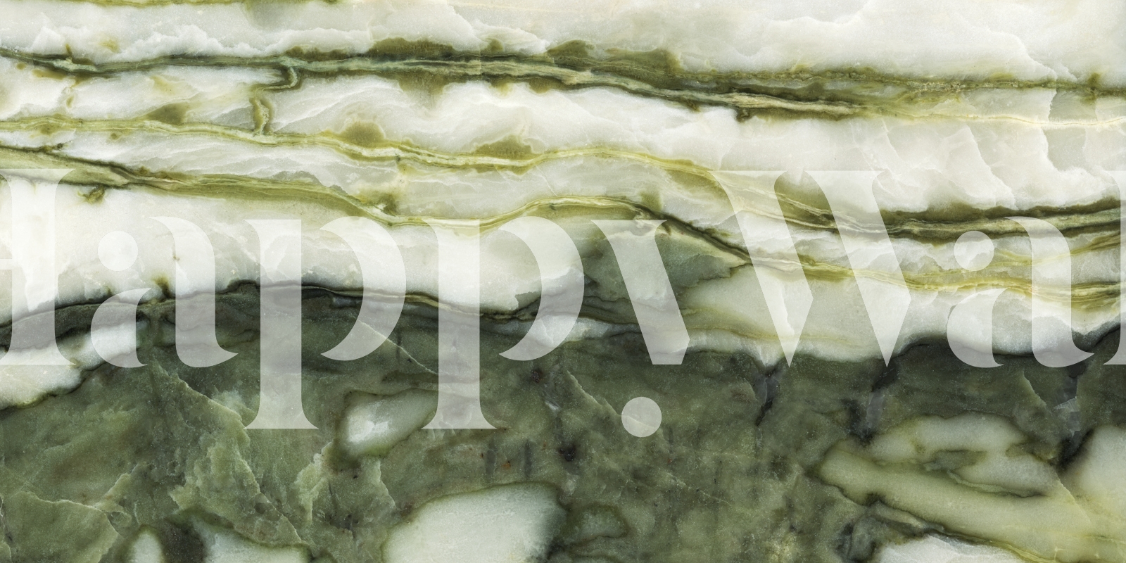 Green Natural Stone Wall Beautiful Wallpaper w pokoju