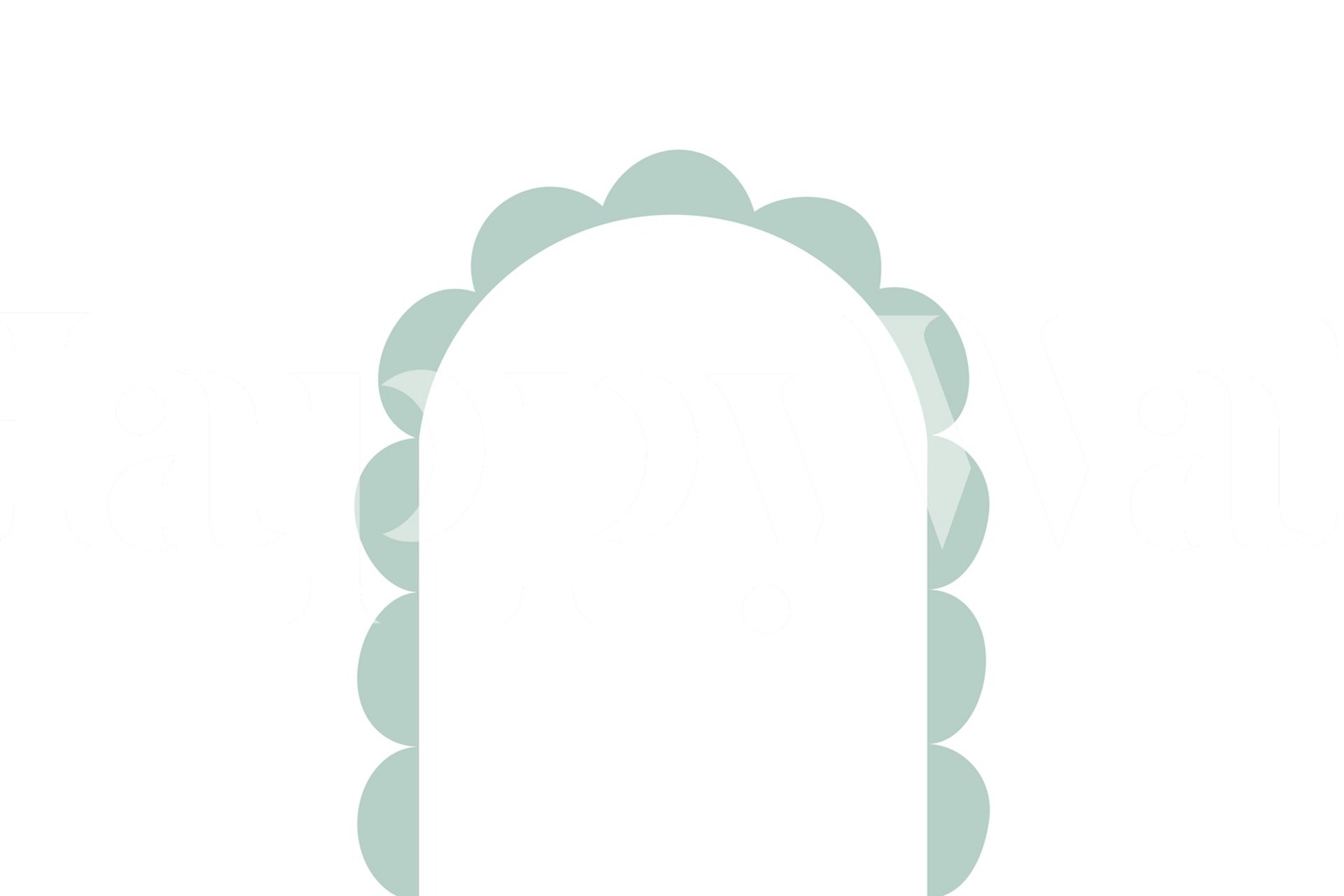 Green Scallop Arch wallpaper in a room