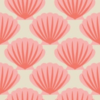 Modern scallops pink sand - small scale tapet
