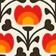 Playful retro flowers / 3081B