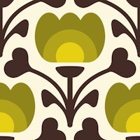 Playful retro flowers / 3081D tapete