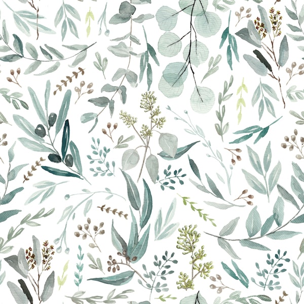 Eucalyptus Leaves Boho Pattern