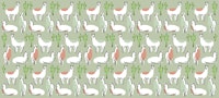 Happy Llama Pattern Sage carta da parati