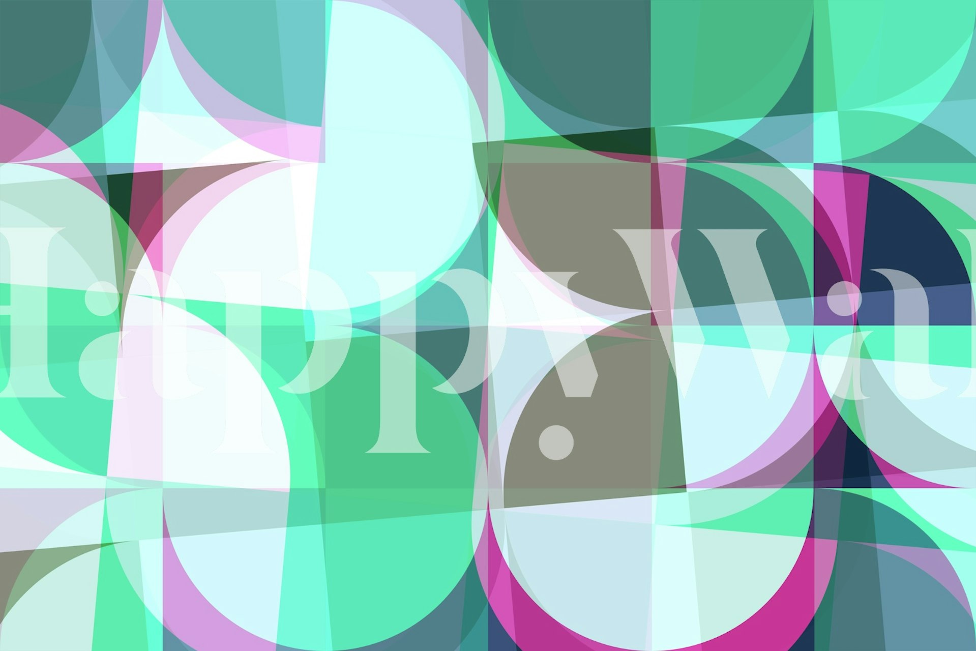 Funky Bauhaus Pattern tapeta u sobi