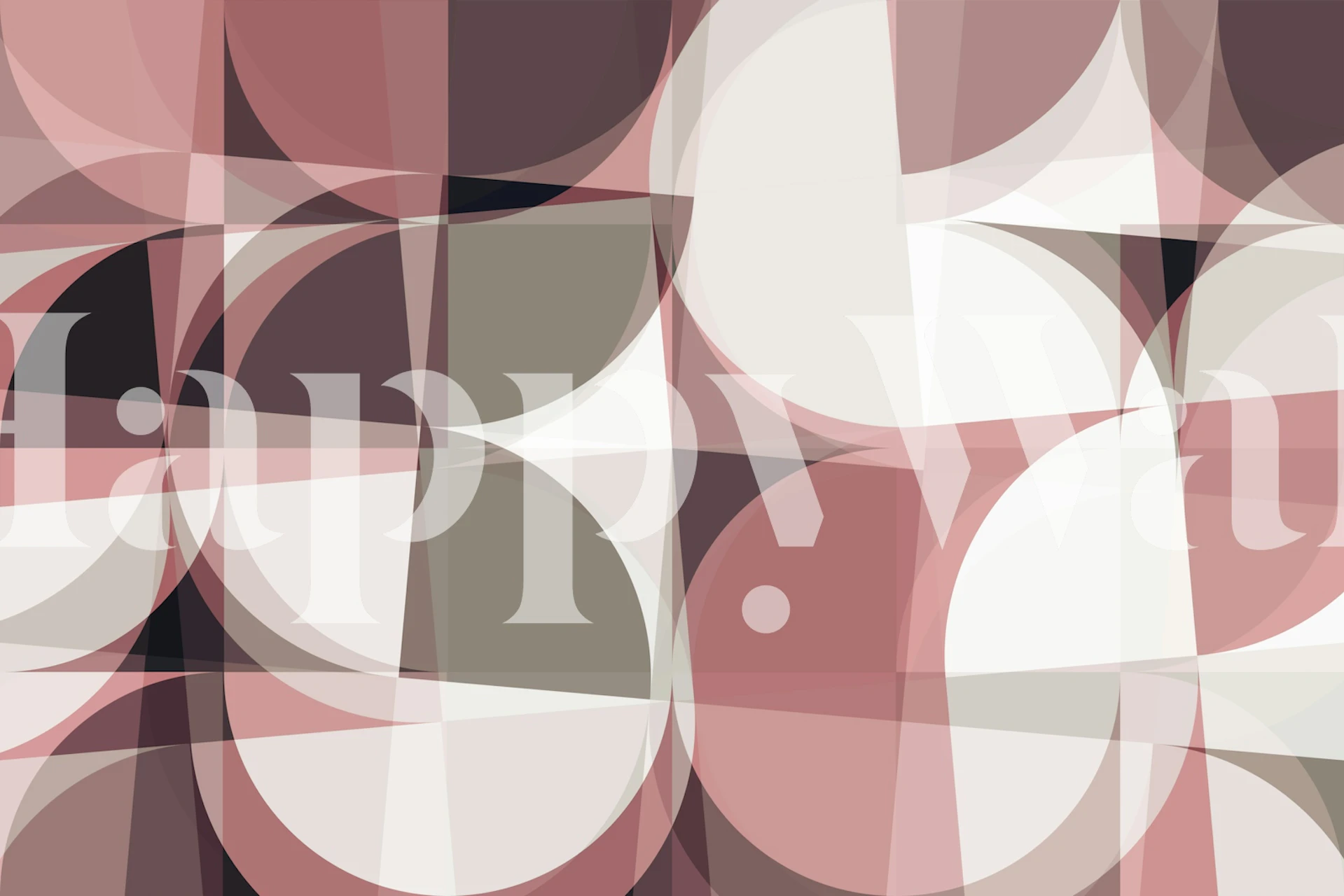 Soft Pink Bauhaus Abstraction tapet i et rum