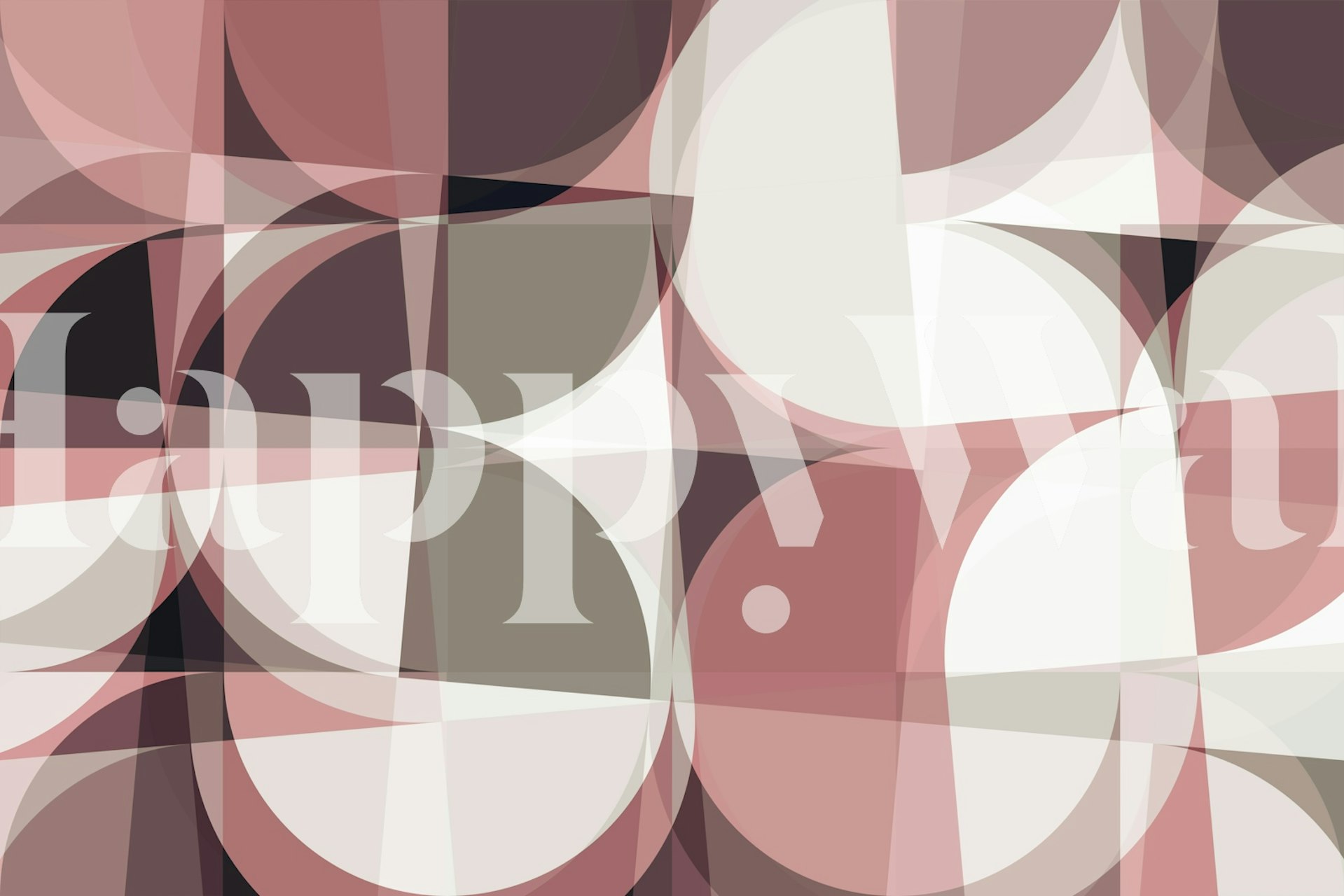 Soft Pink Bauhaus Abstraction wallpaper in a room