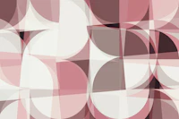 Soft Pink Bauhaus Abstraction papel de parede