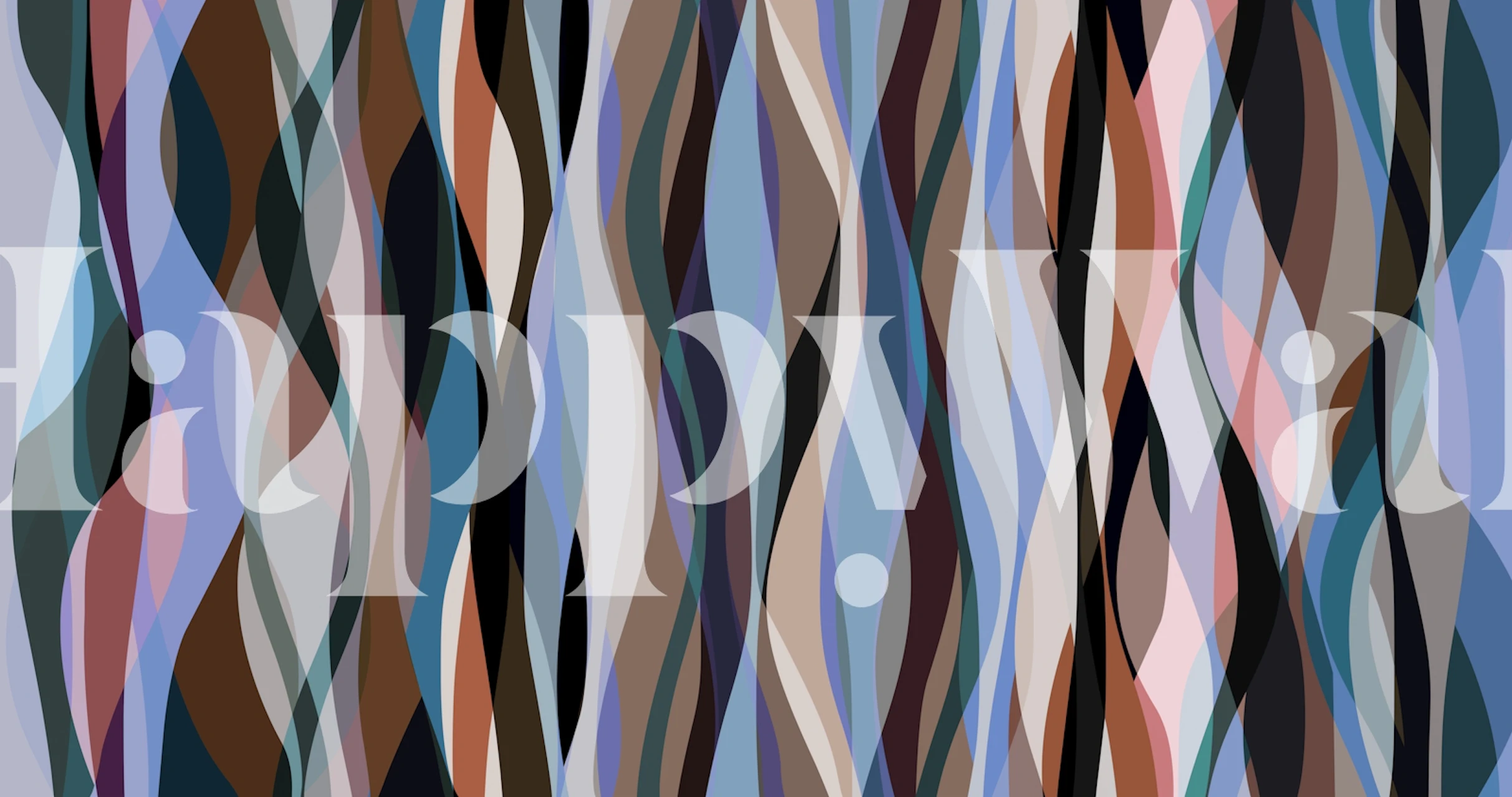 overlappend en transparant behangontwerp