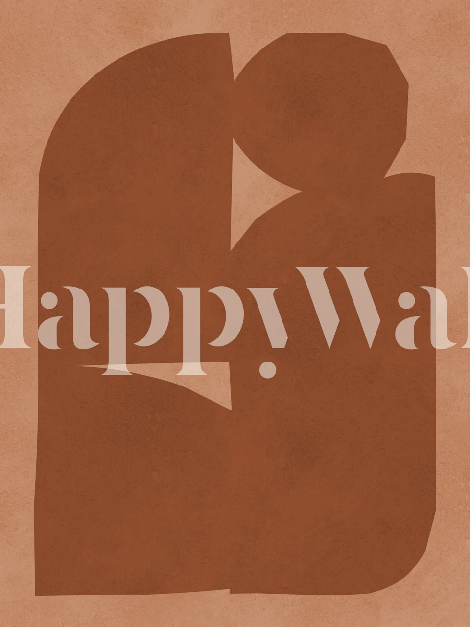 Terracotta abstract geometric shapes wallpaper design