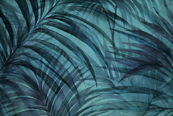 Lush Teal Green Tropical Palm Cove
