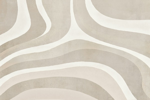 Retro Boho Shapes And Forms Sandy Beige