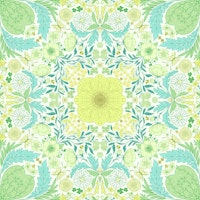 Retro wallpaper in green and yellow wallpaper