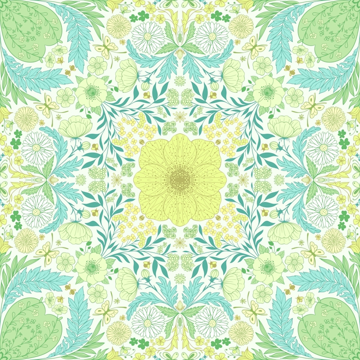 Retro Green and Yellow Wallpaper | happywall.com