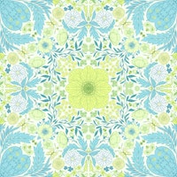 Retro wallpaper in blue and yellow wallpaper