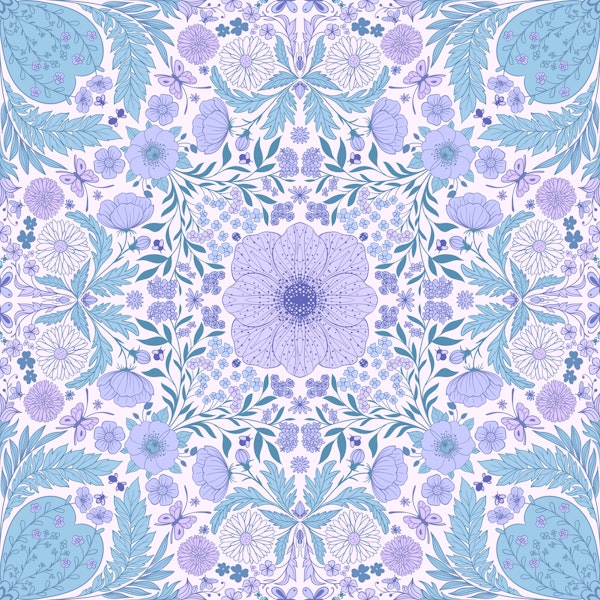 Retro wallpaper in blue and violet
