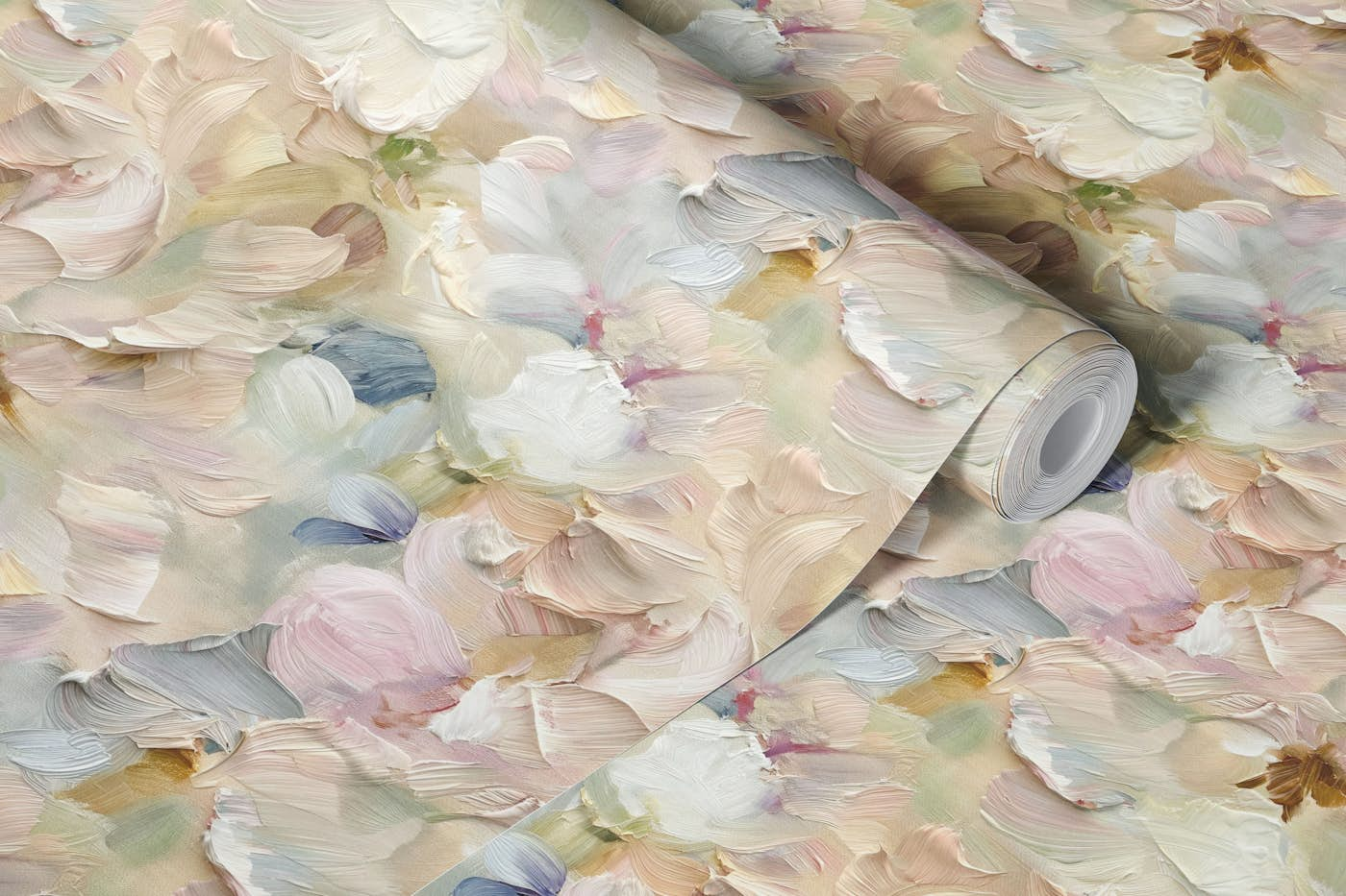 Dream Pastel Petals Painting wallpaper roll