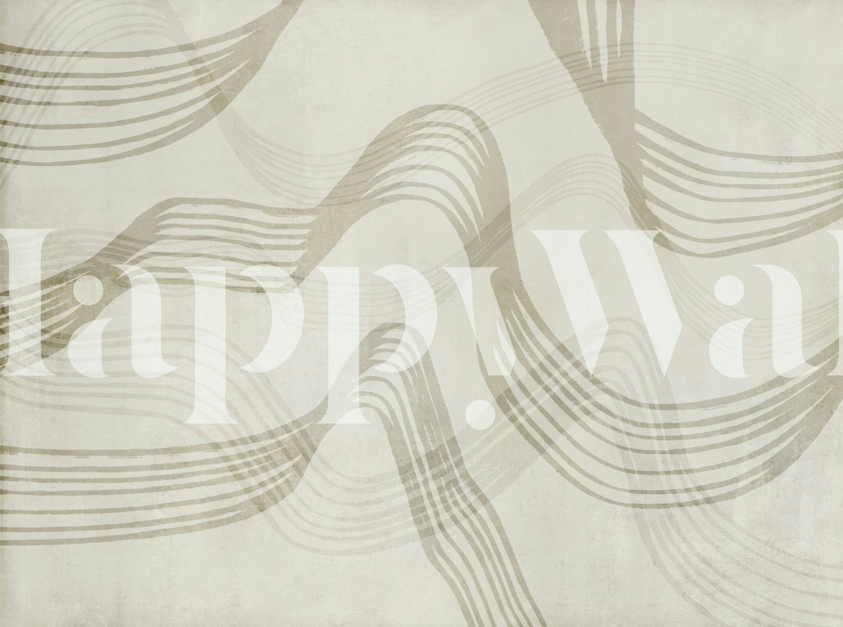 Minimalist ivory wallpaper with flowing abstract lines