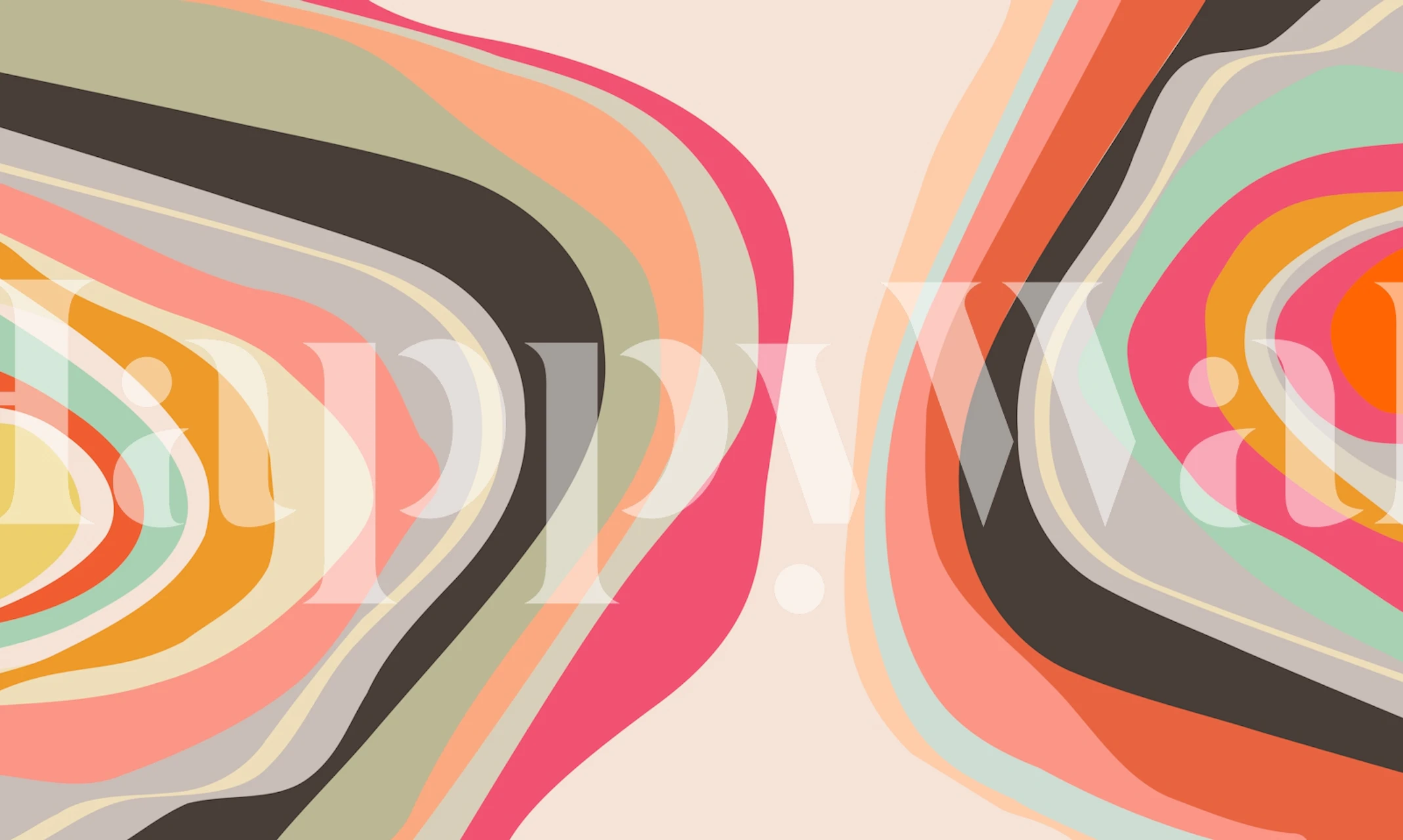 Šarena apstraktna pozadina valova u sobi