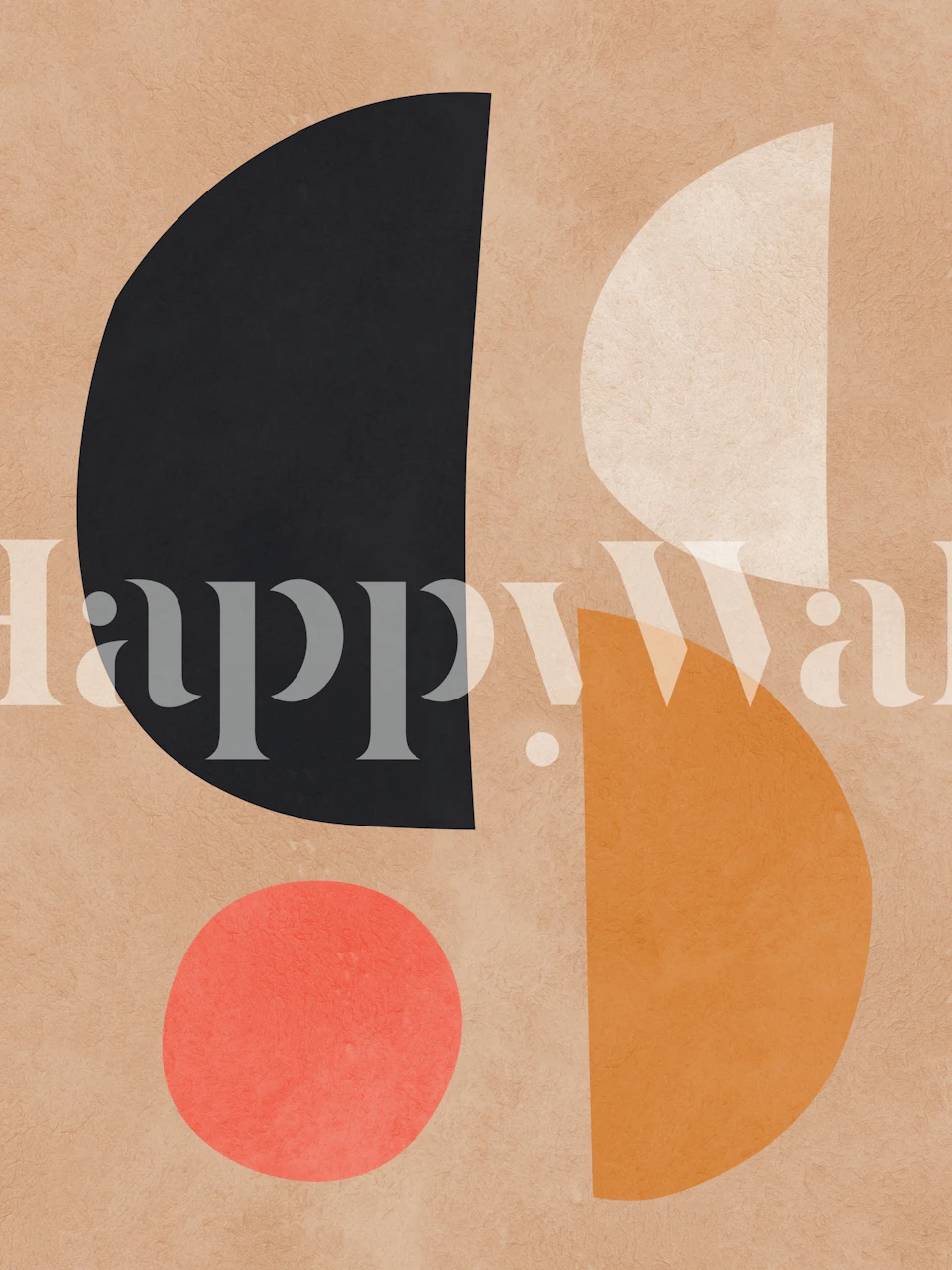 Expressionist circles tapet vist i et rom