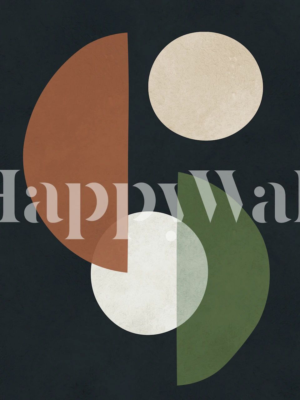 Expressionist circles 7 tapet i et rom