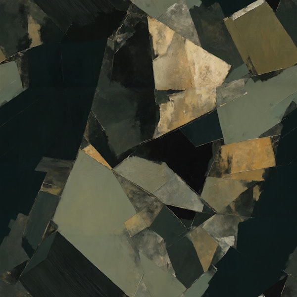 Dark Tone Geometric Oil Painting Pattern