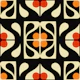 Retro abstract flowers tiles, 3085 A