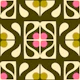 Retro abstract flowers tiles, 3085 D