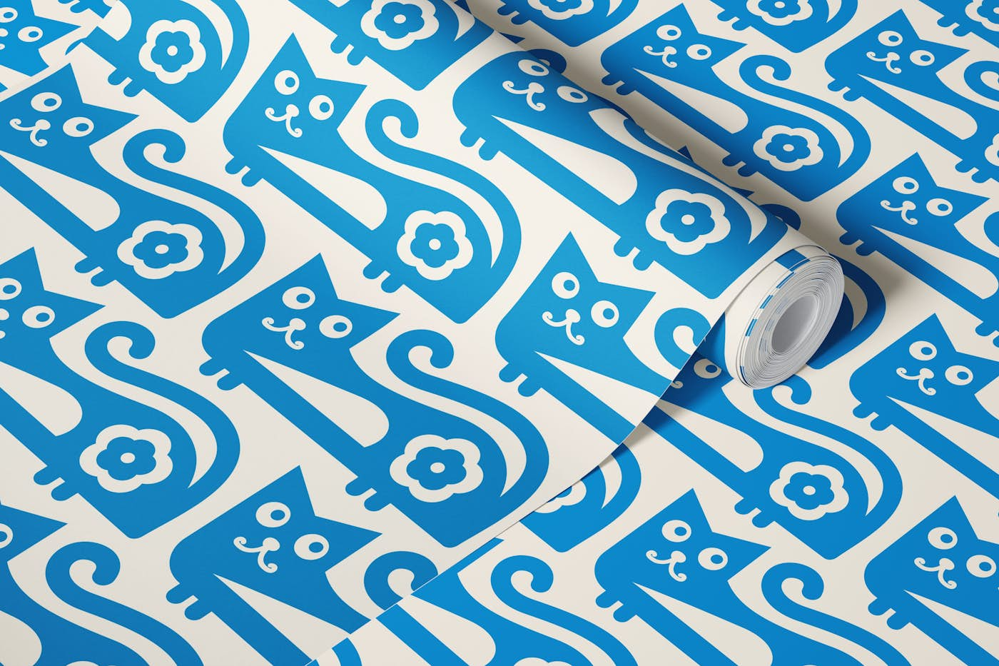 Funny cats pattern, 3088C wallpaper roll