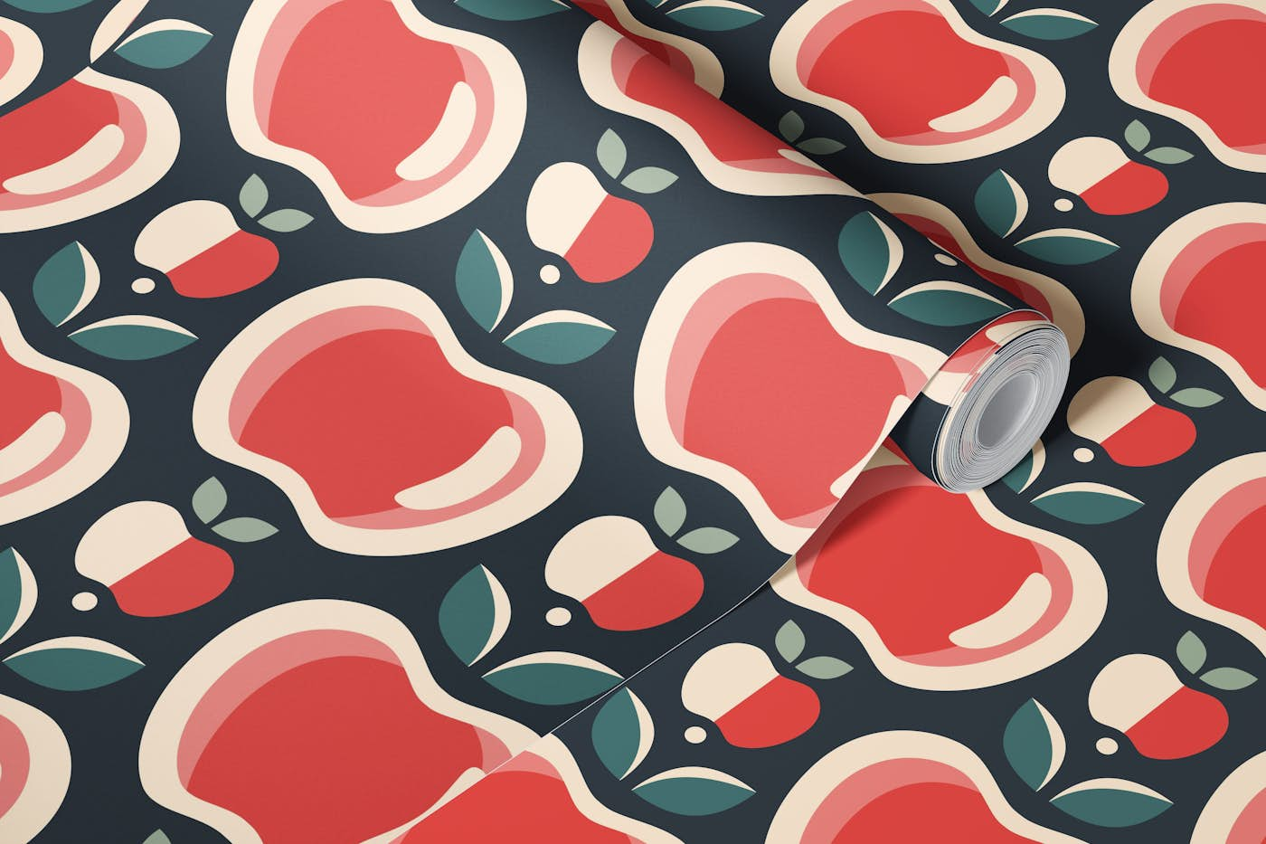 Retro scandi apples / 3090 A wallpaper roll