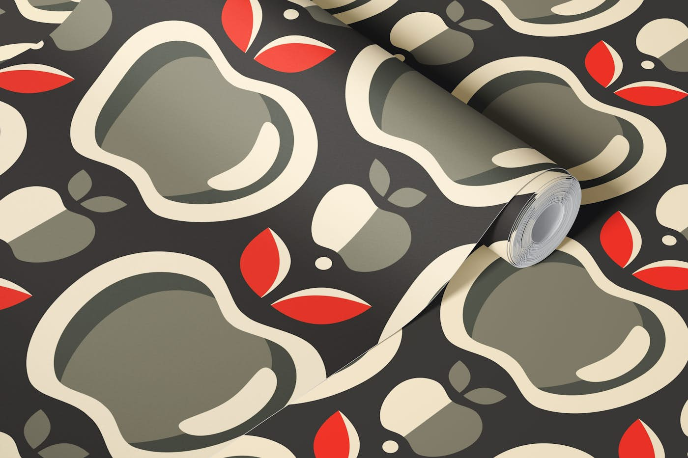 Retro scandi apples / 3090C wallpaper roll