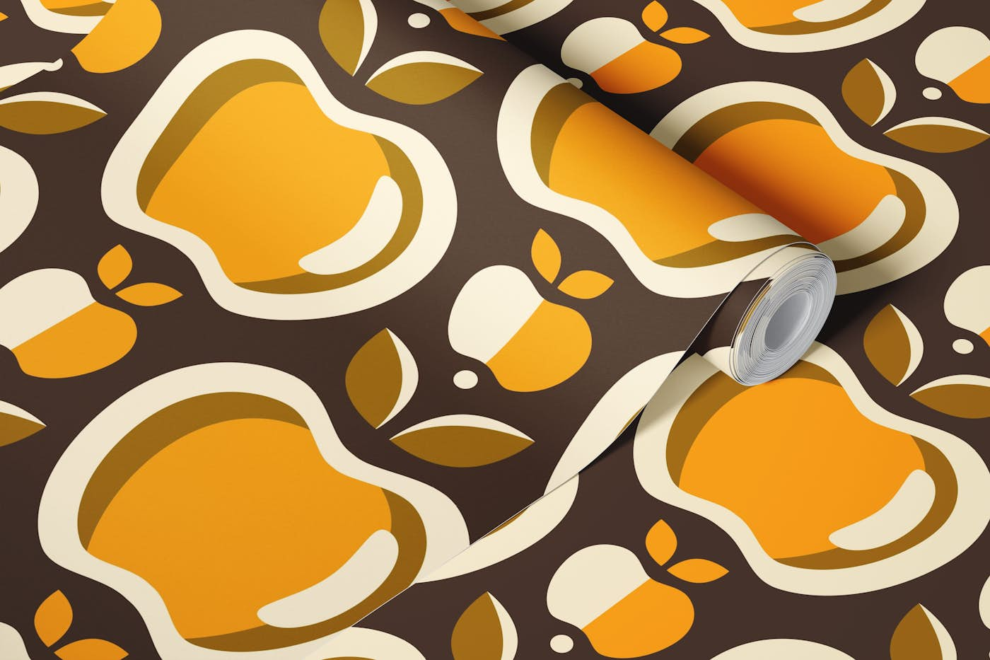 Retro scandi apples / 3090E wallpaper roll