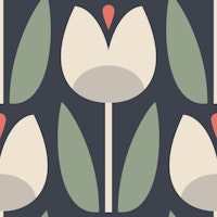 Modern tulips / 3096 A behang