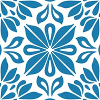 Blue floral mandala tiles / 3102B ταπετσαρία