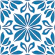Blue floral mandala tiles / 3102B
