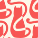 Red cats pattern / 3104A